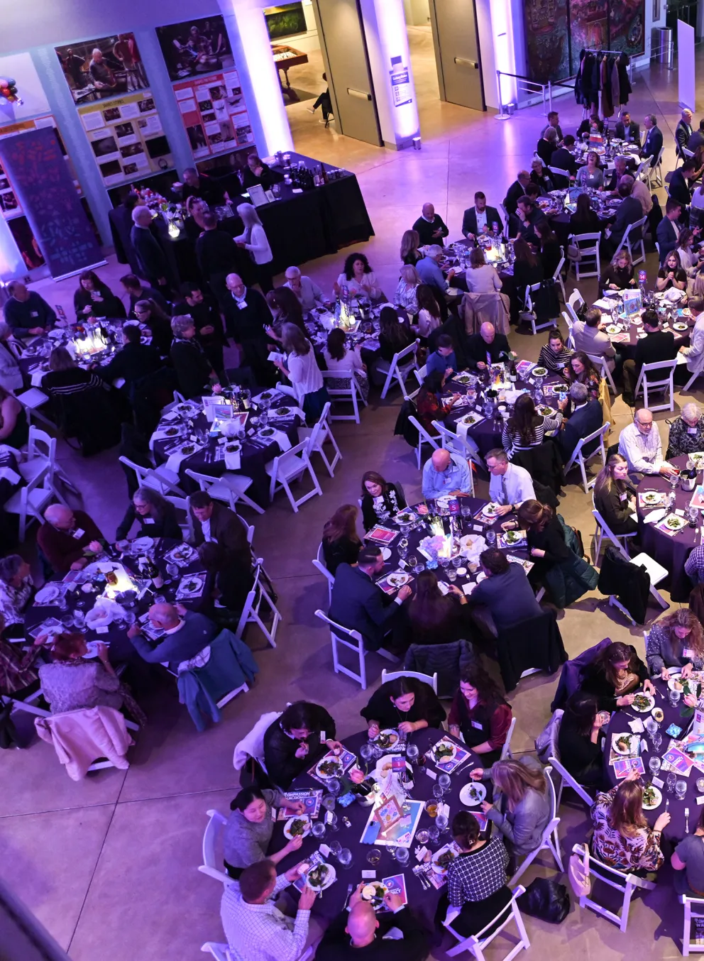 Overhead Shot of YMCA Compassion in Action Gala at Glass Museum