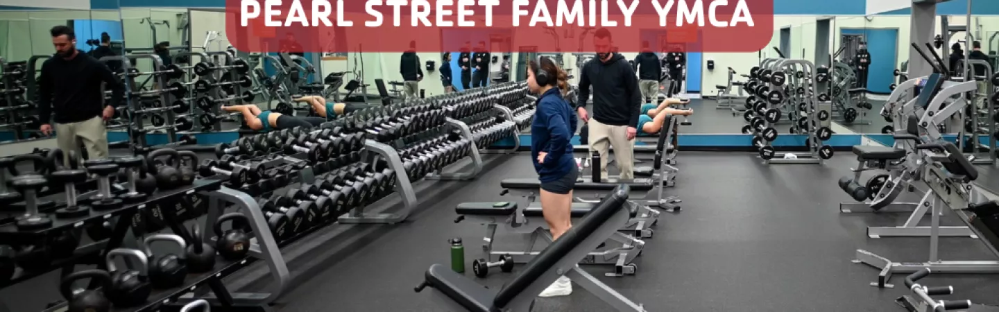 Shot of the workout area at the Pearl Street Family YMCA
