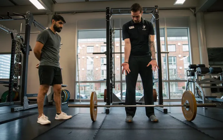 Kickstart trainer demonstrating deadlift form