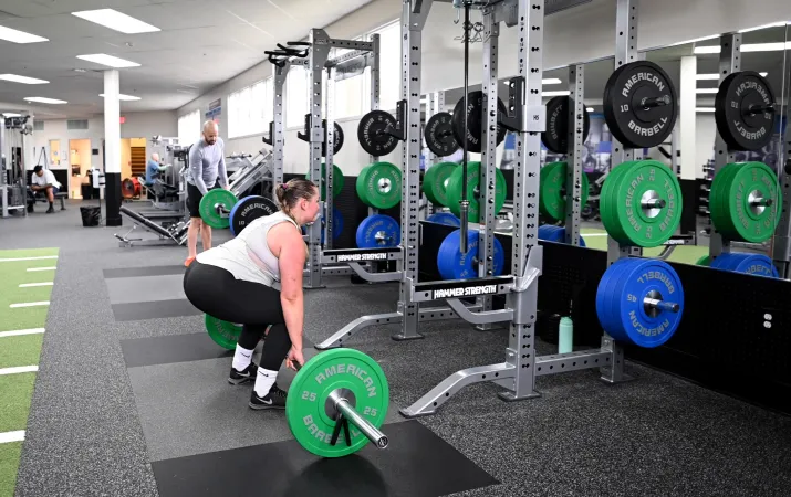 YMCA Member Ready to Deadlift at Bremerton Family YMCA