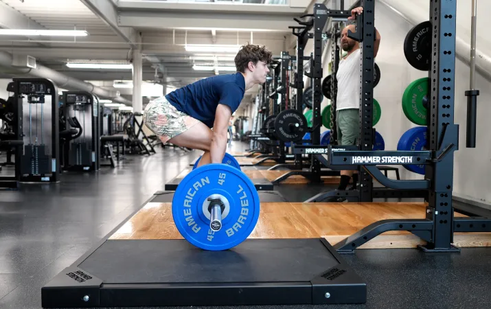YMCA Member Ready to Deadlift at University YMCA Student Center
