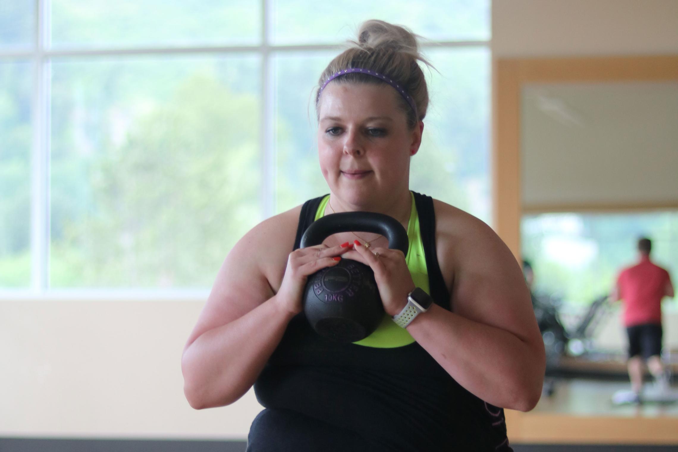 Lunges In YMCA Kettlebell Training Class