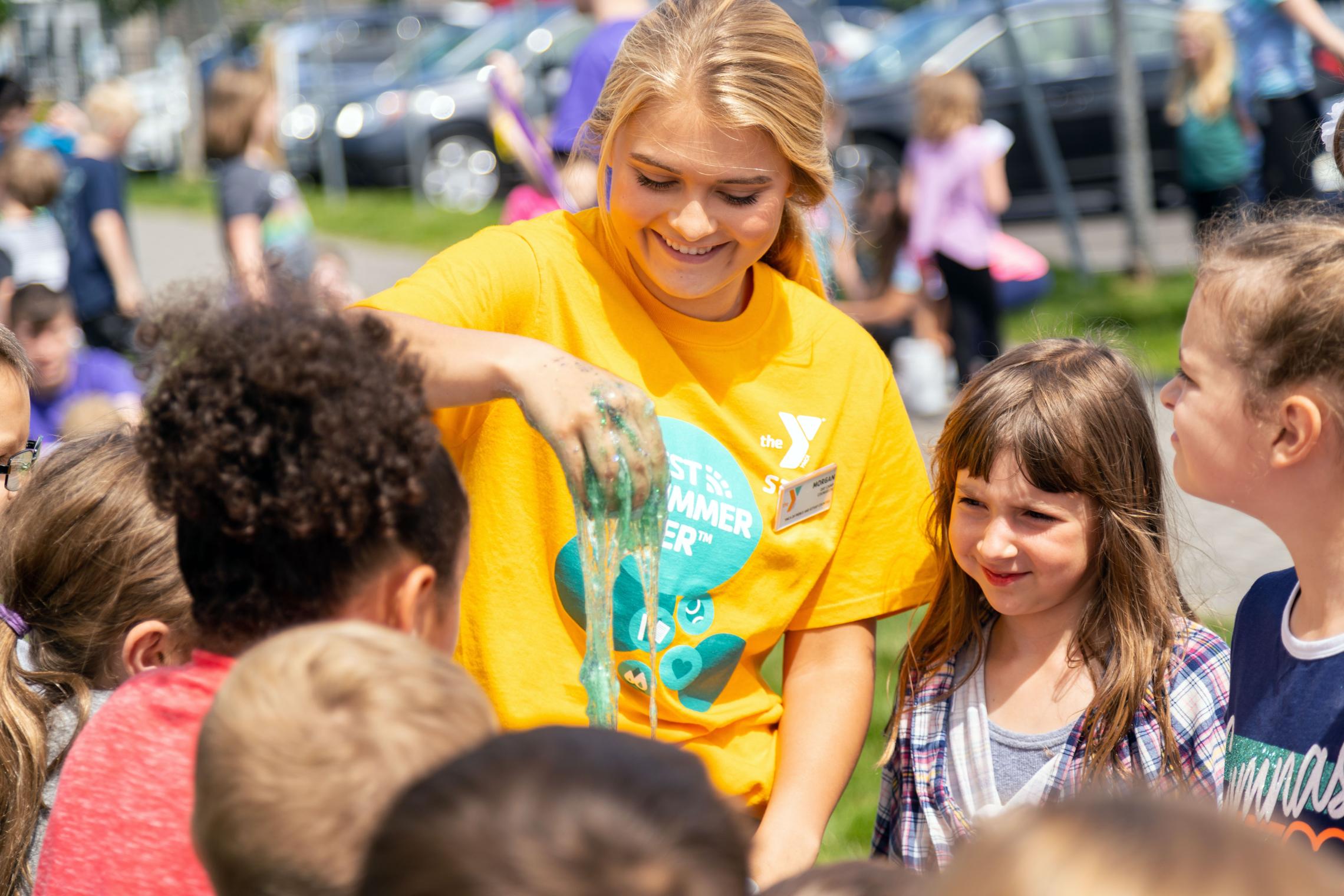 Slime Science Experiment at YMCA Summer Day Camp