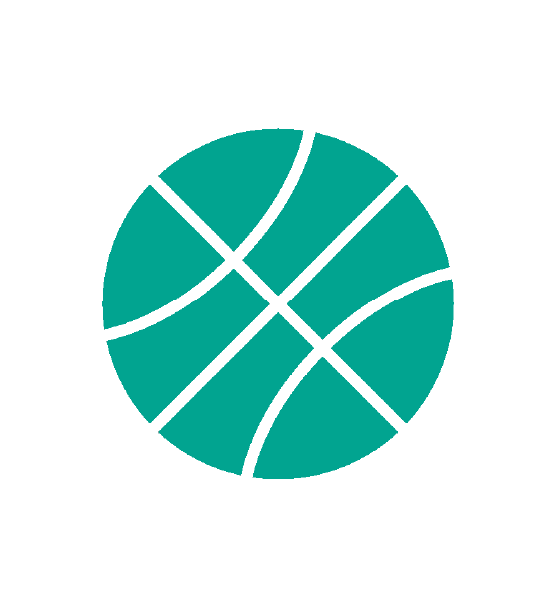 Green basketball icon