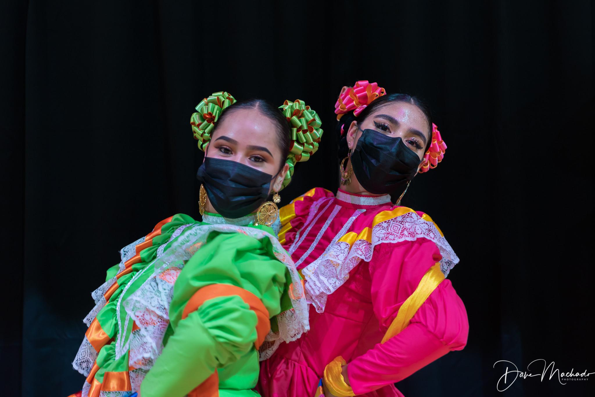 Two dancers perform at Festival Latinx