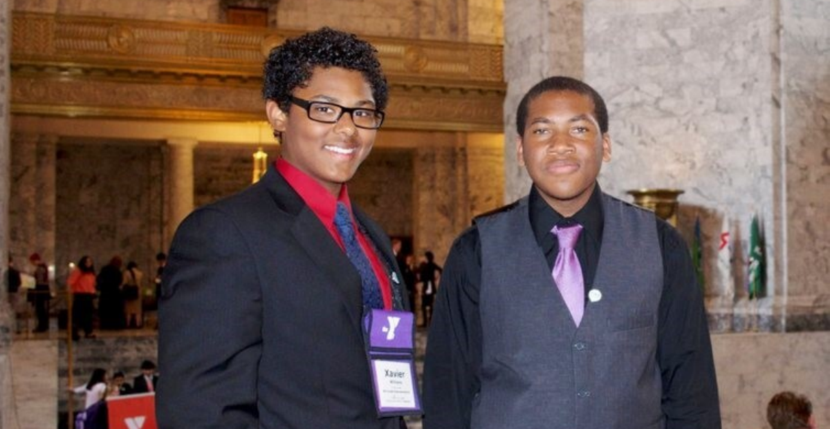Kabastin Camble, former Youth and Government participant, pictured on the right