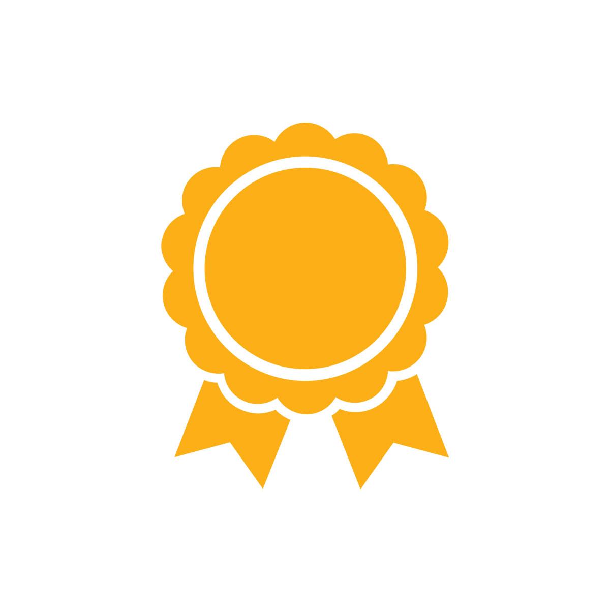 Flat image of an award ribbon