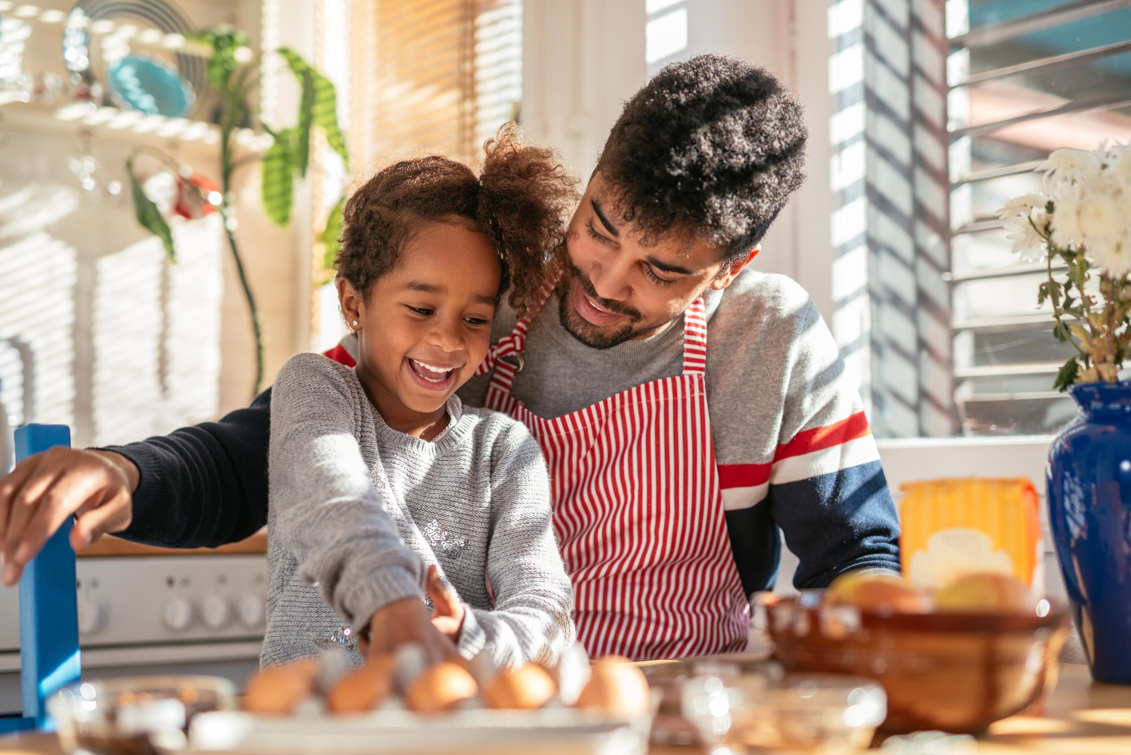 Father and Daughter Cooking 