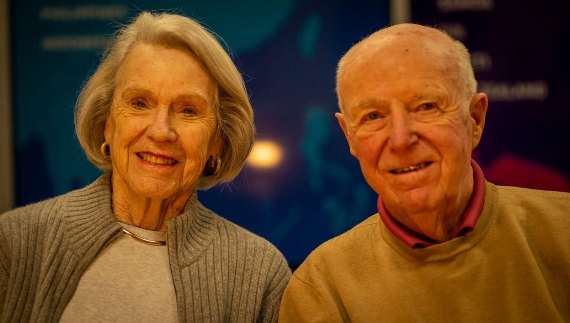 Long time Y members, Nancy and Bruce McDonald, smile for a photo at the YMCA