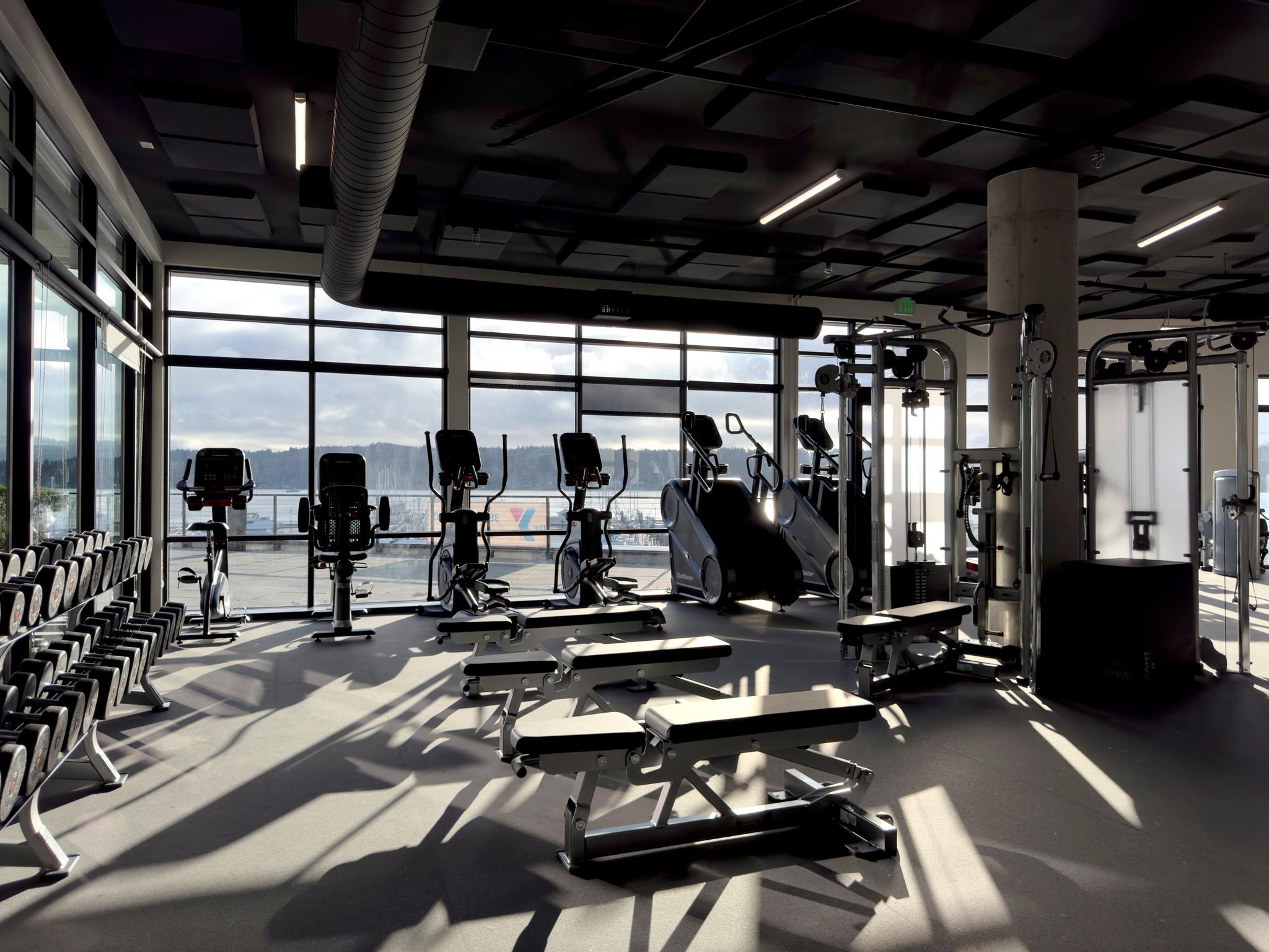An interior view of the Marina Square Express YMCA