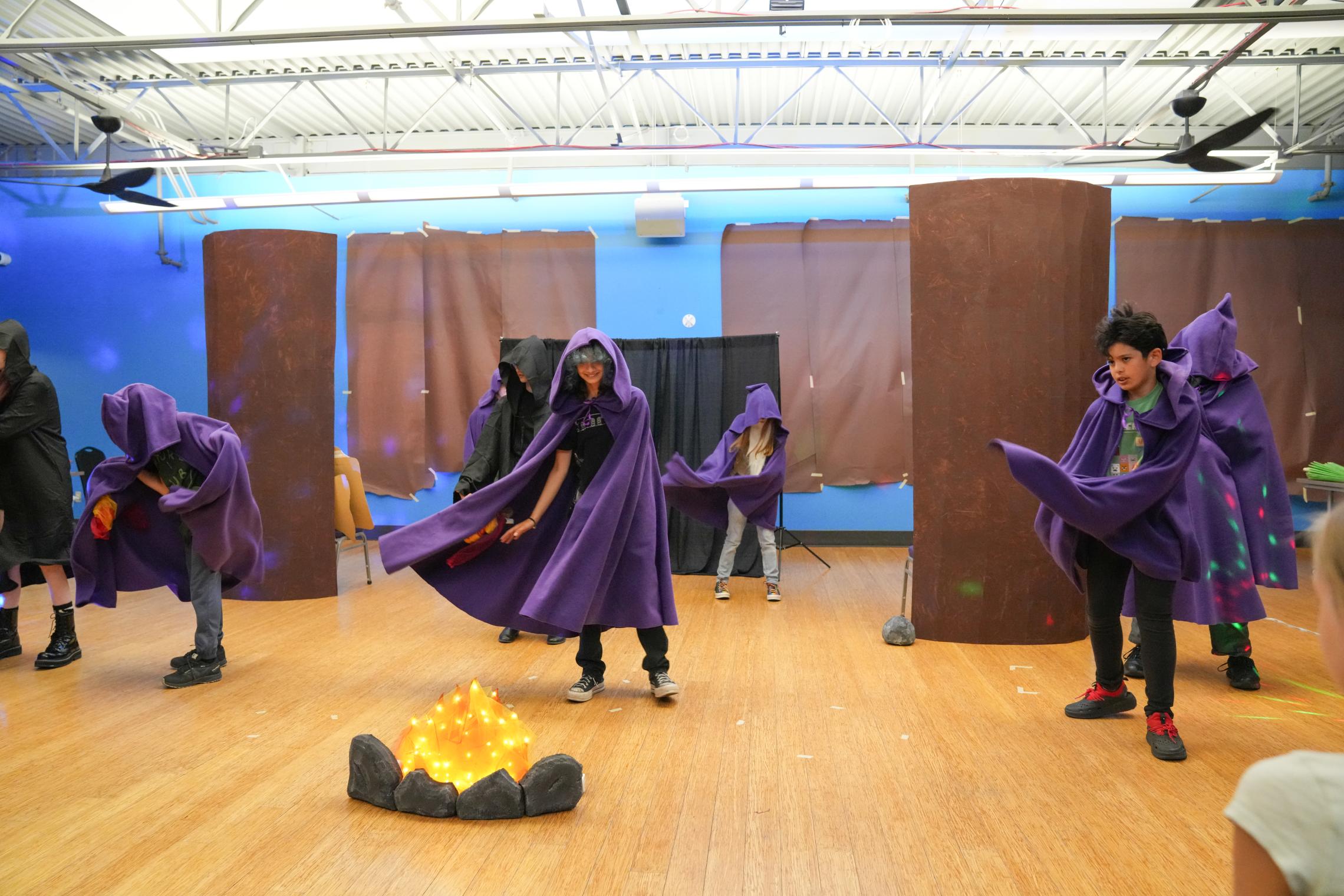 A group of youth theatre performers