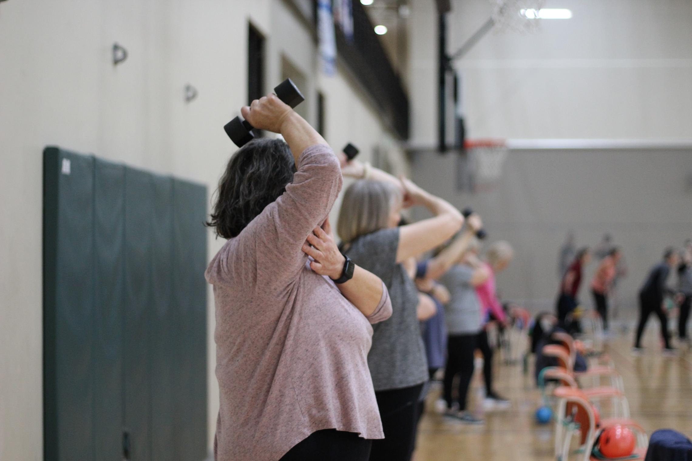 Action shot of a mobility workshop at the YMCA