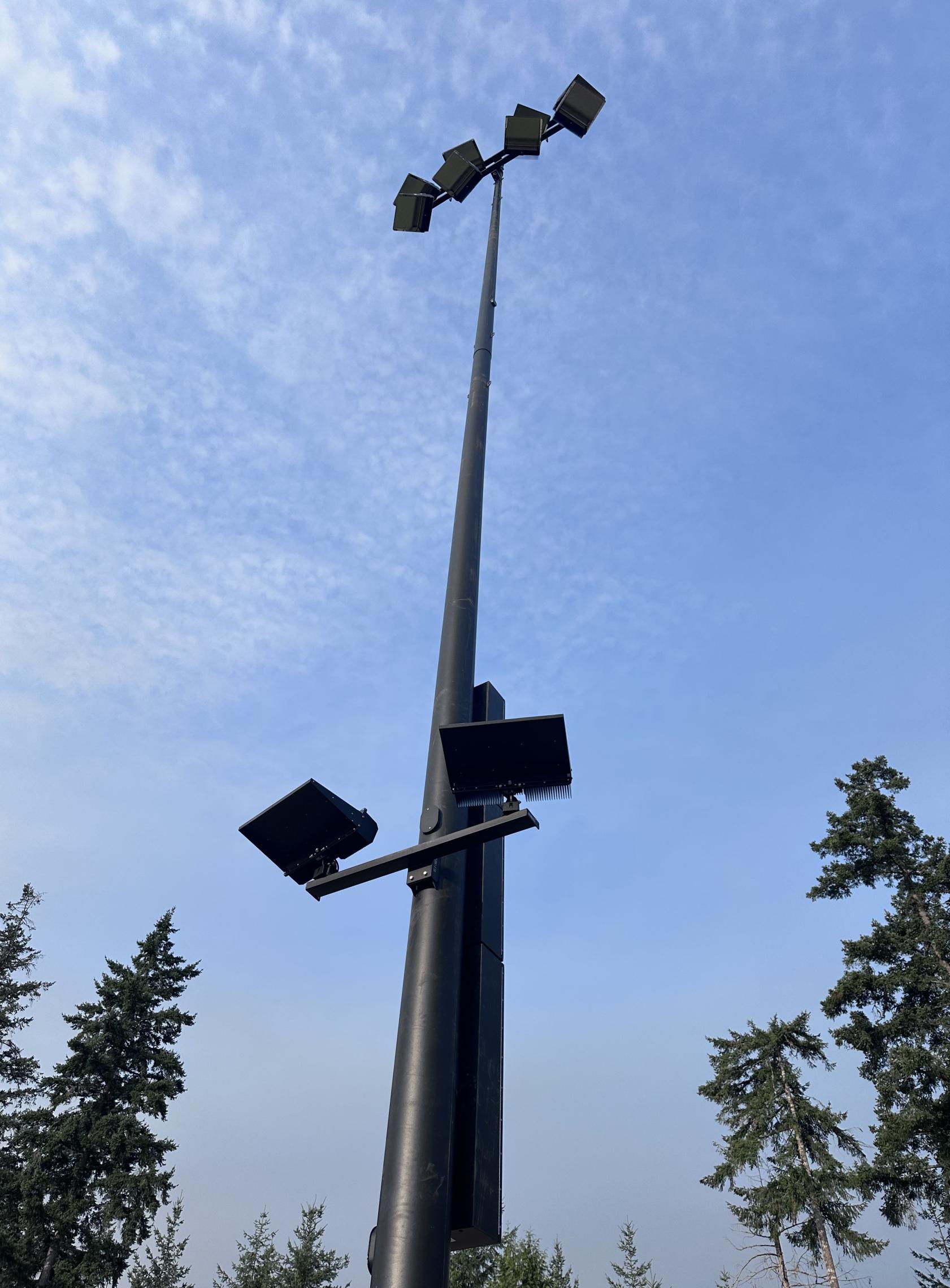installed light pole