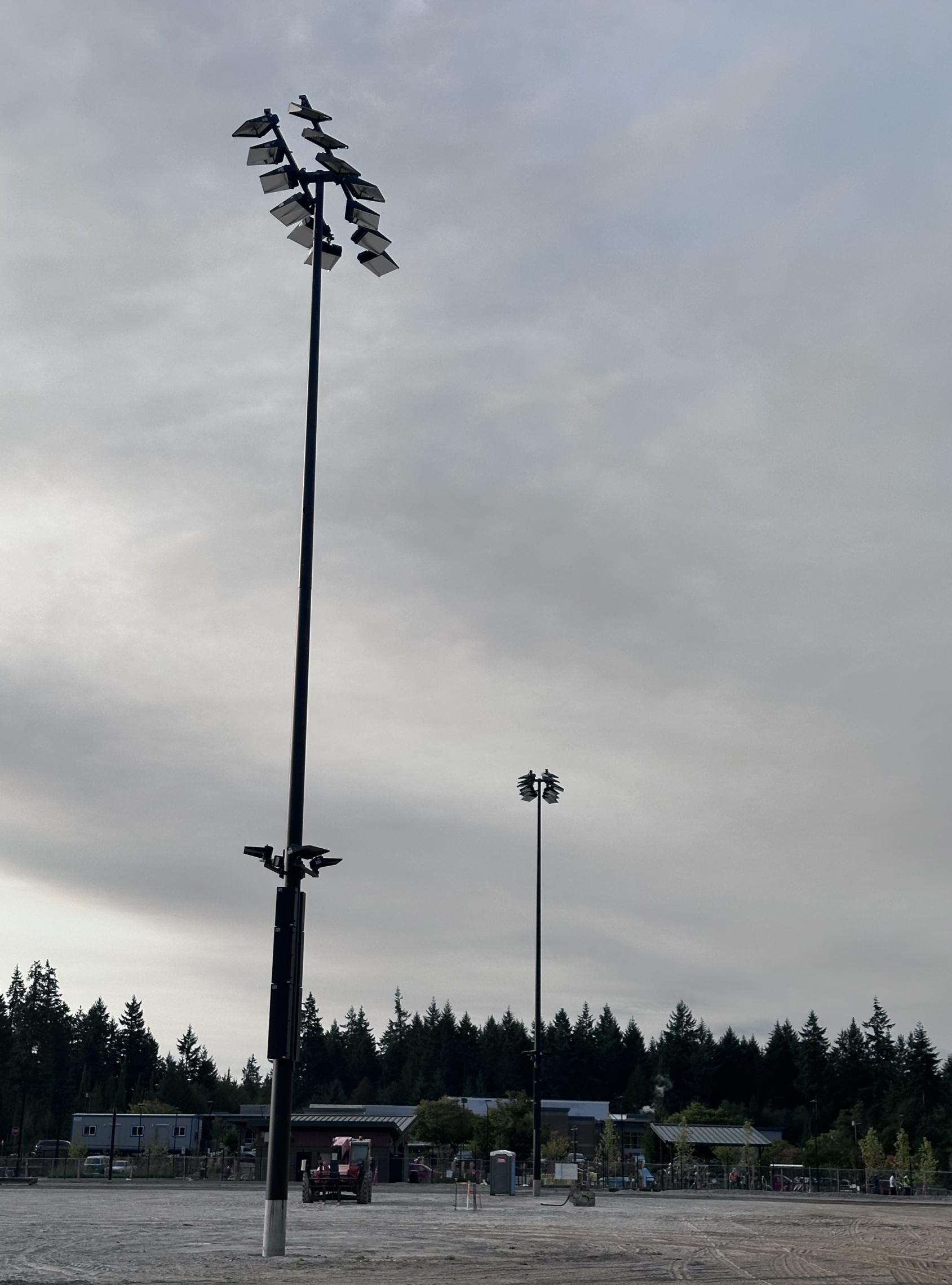 Installed light pole