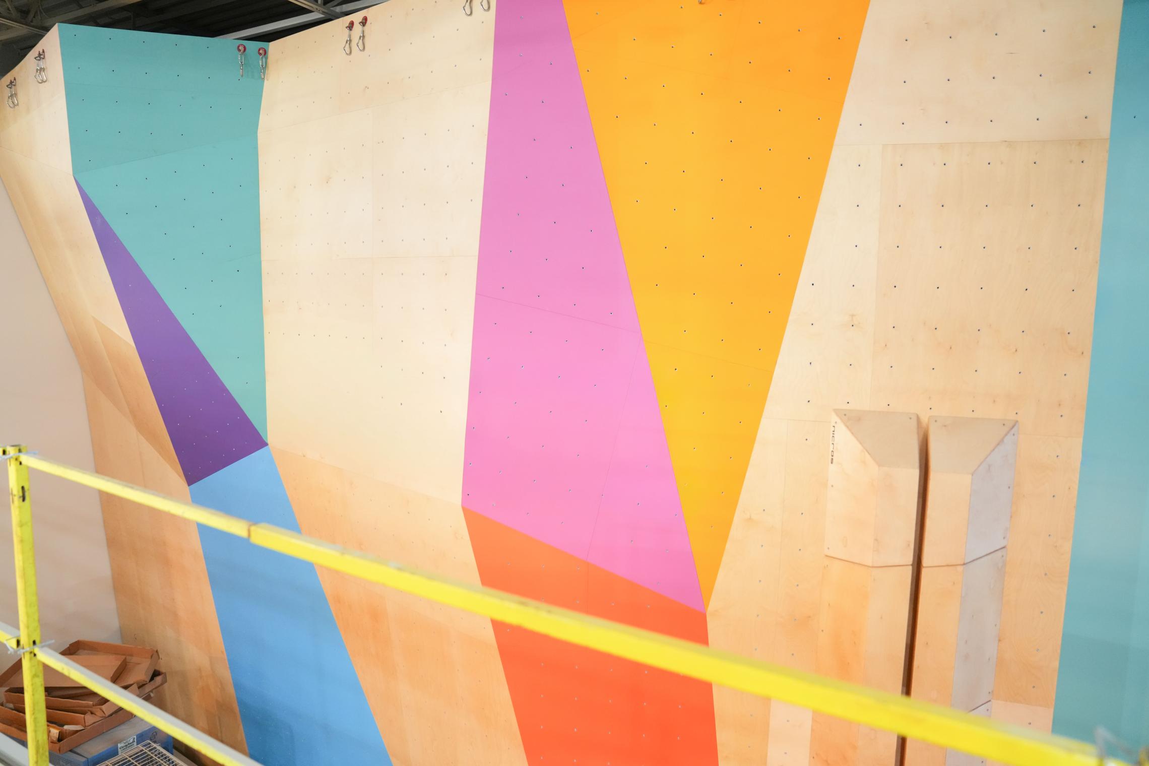View of the Liz Rocks Climbing Wall from the second story