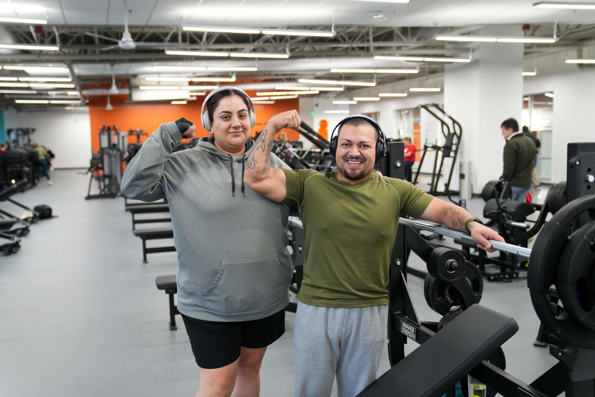 Couple working out at New Pearl Street Family YMCA