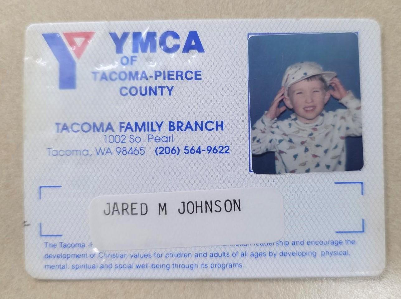 Young Jared Johnson Membership Card