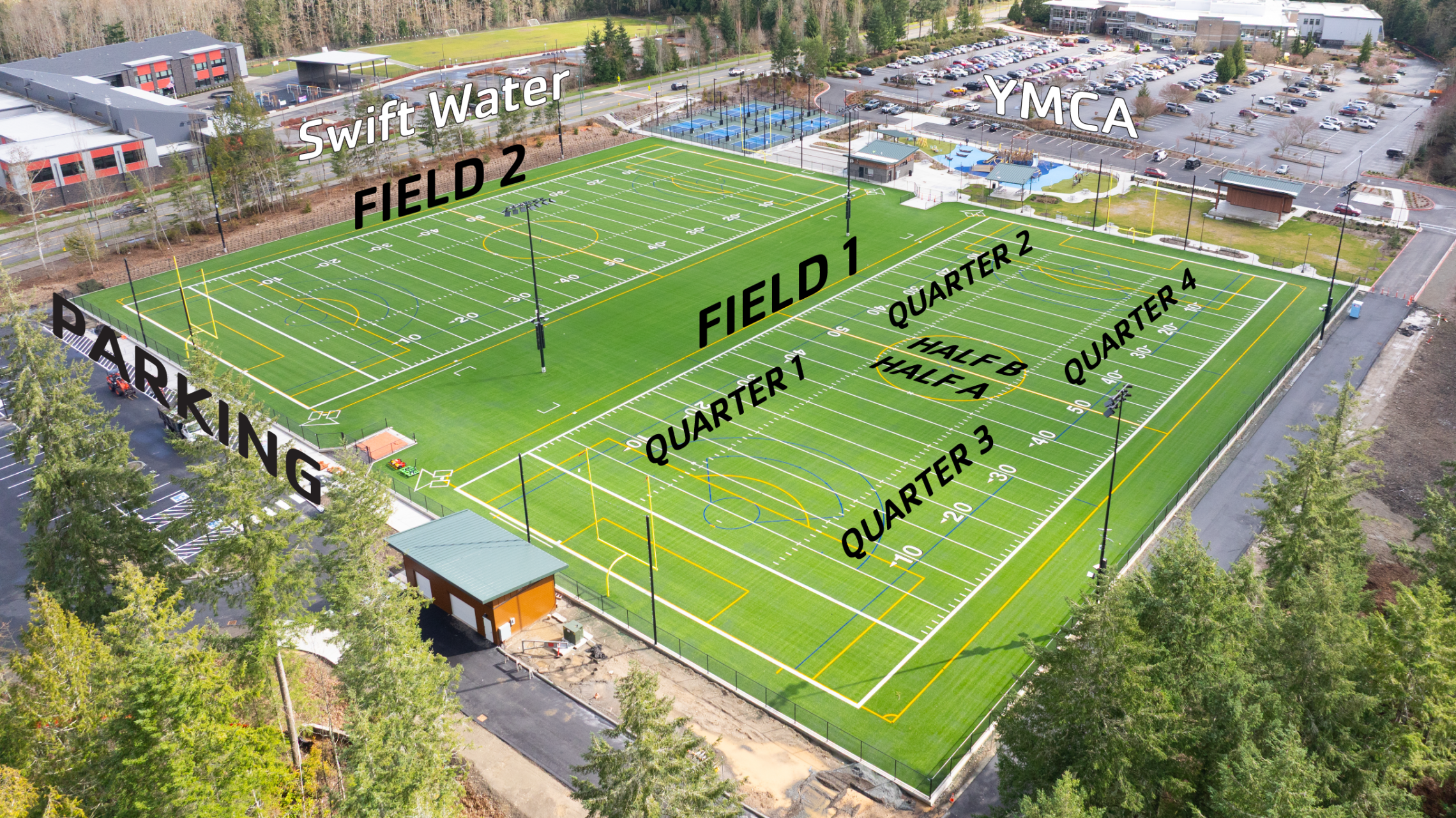 Gig Harbor Sports Fields Overhead Map
