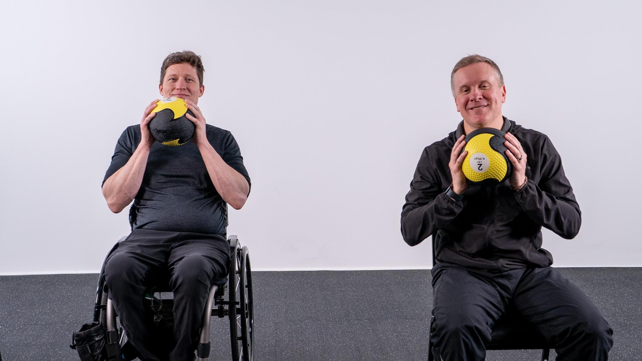 Jake leading an adaptive workout