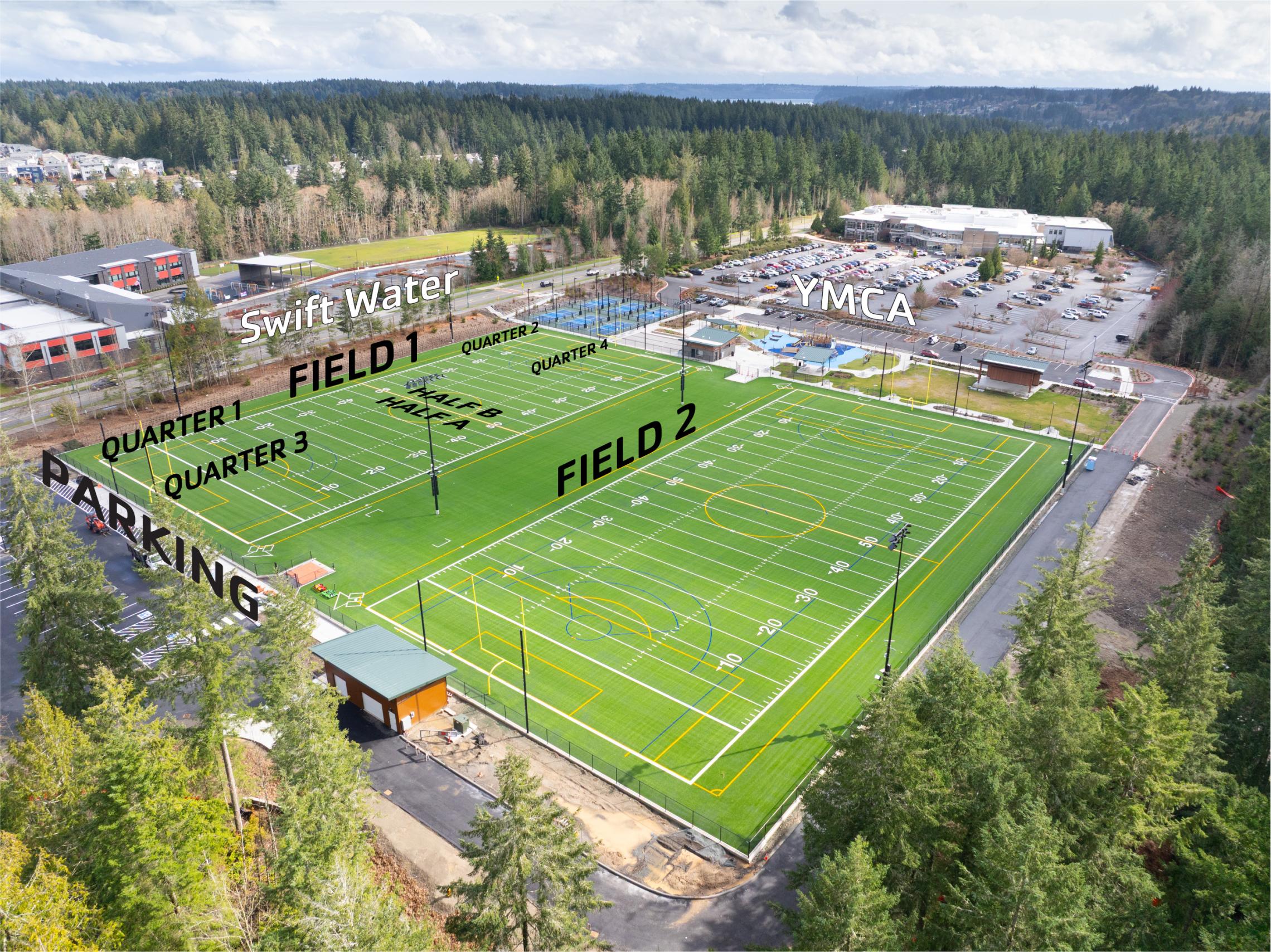 Gig Harbor Sports Fields Overhead Map