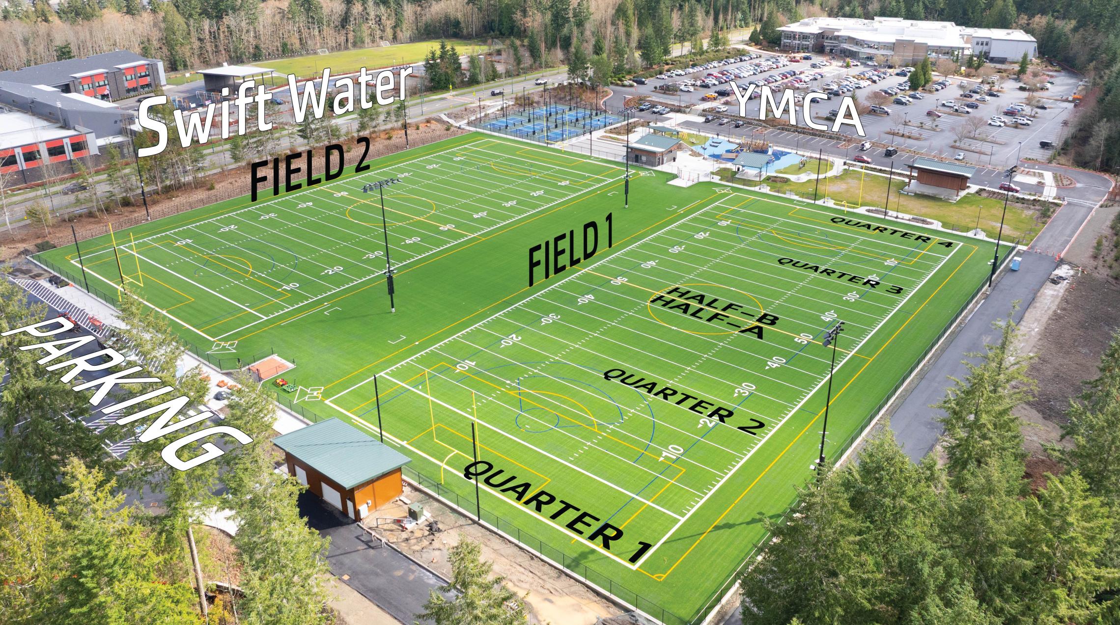 Overhead View of Gig Harbor Sports Fields