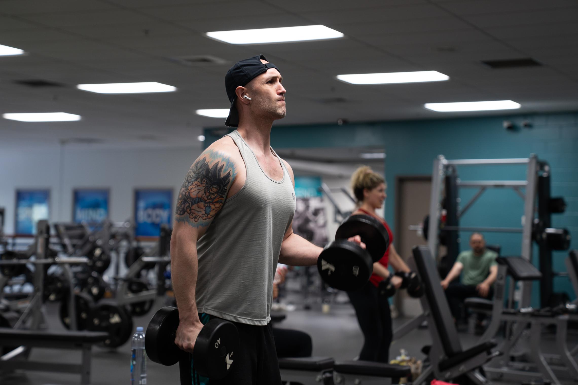 Jono working out