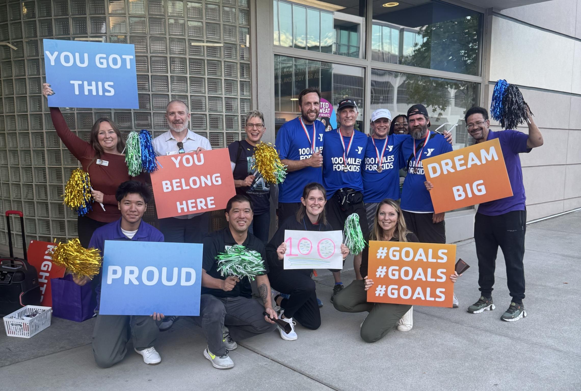 The Tacoma Center YMCA cheers on 100 Miles for Kids runners