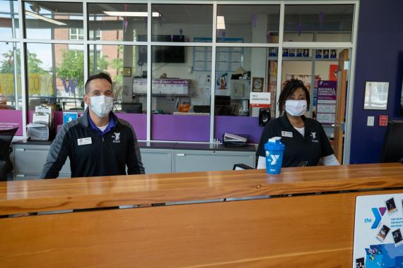 Staff Welcoming In Members Of The YMCA