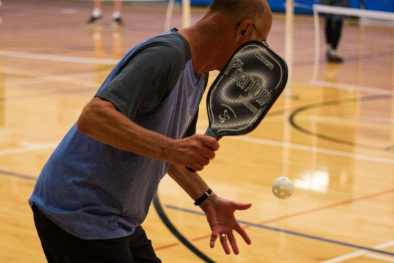 Pickle Ball Serve At The Tom Taylor Family YMCA
