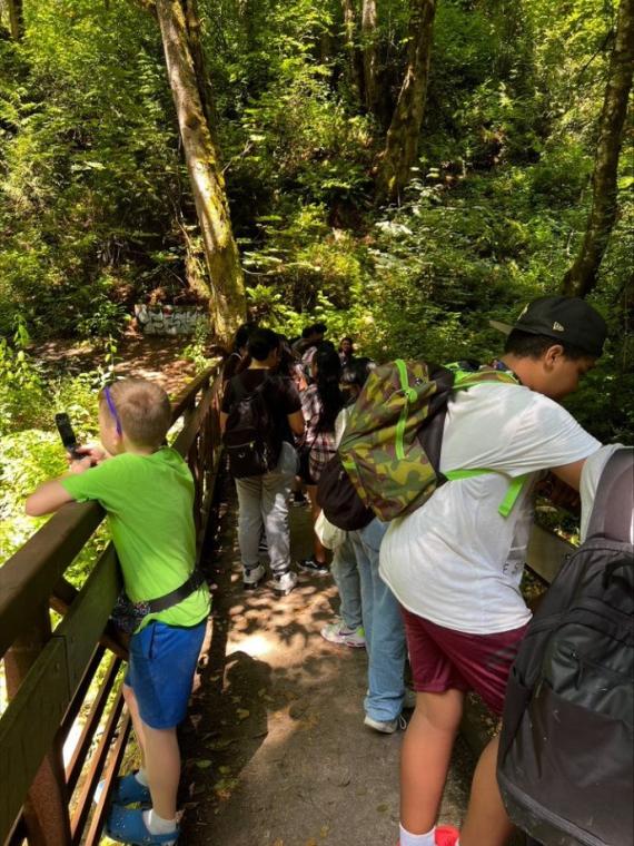 Kids enjoy nature during a field trip with the Community Learning Center.