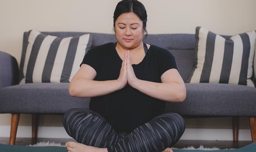 Yoga in Living Room