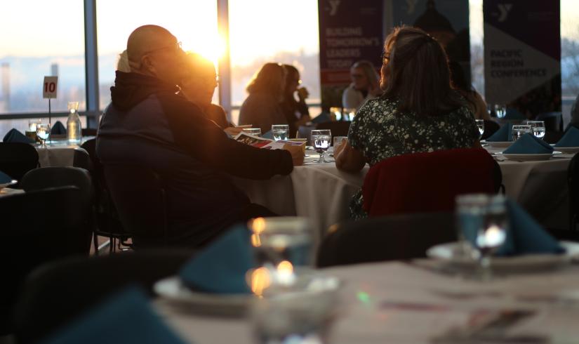 Shot of the tables at the 2023 CCI Breakfast for YCMA teen programs