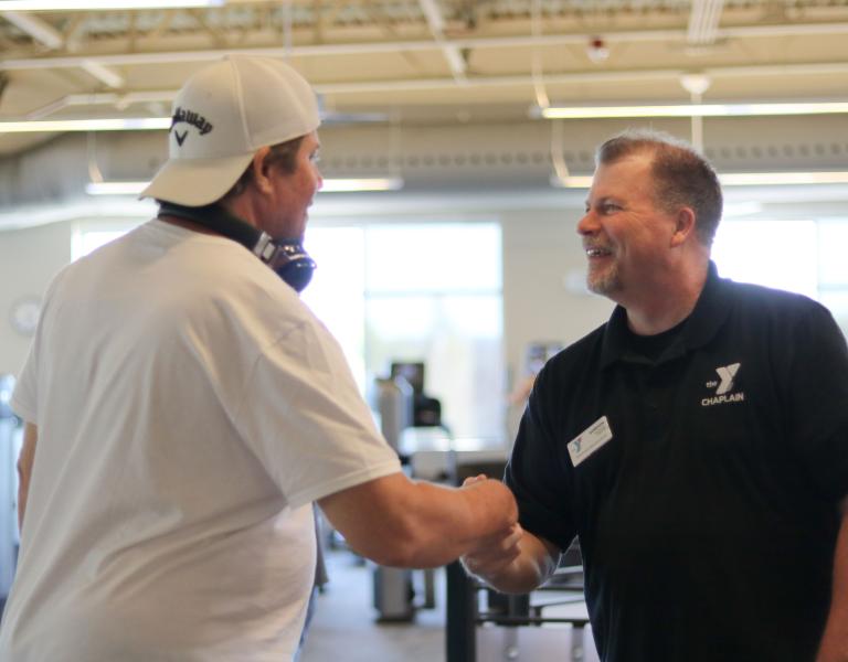 Smiling In Support At The YMCA