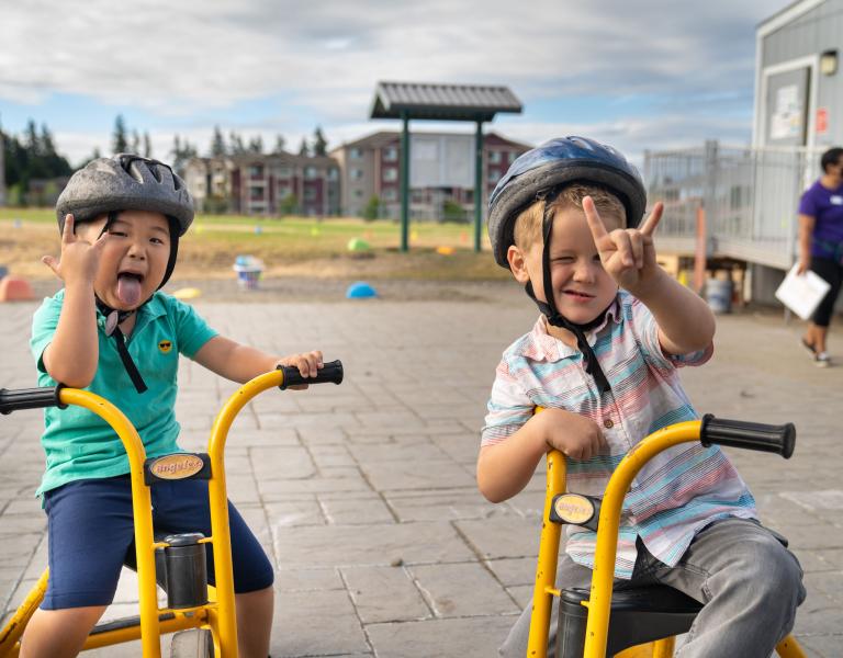 YMCA Early Learning Center Riding Bikes