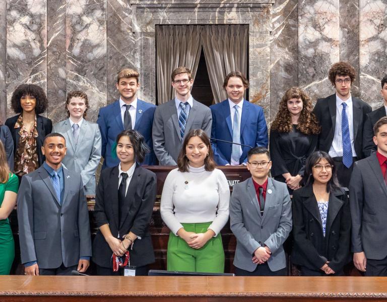 YAG group posing at capitol