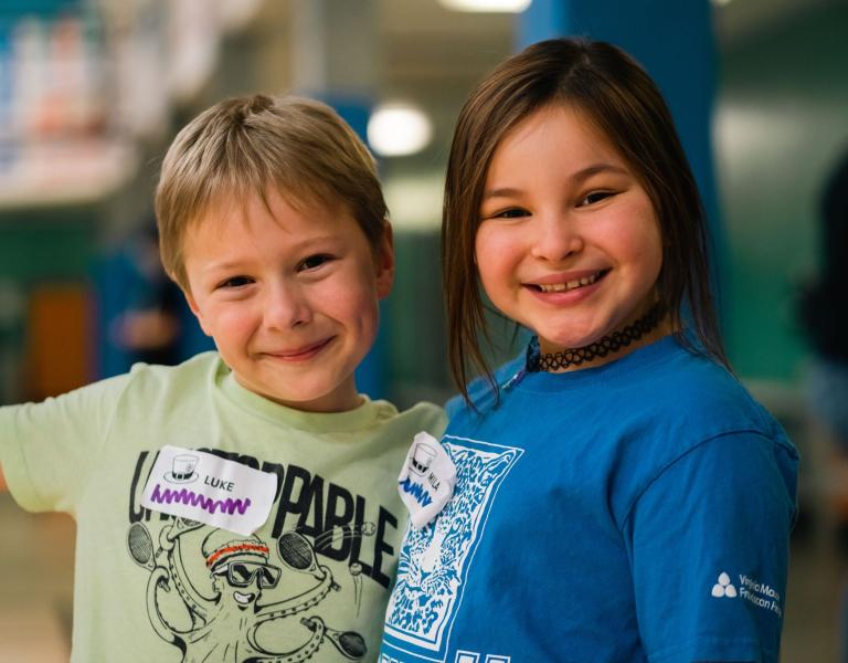 Kids night out participants pose for a picture at the Y