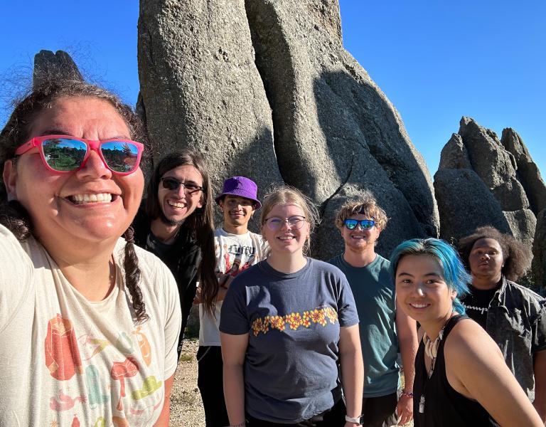 Posing in Front of Rocks at YMCA Summer of Service