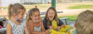 YMCA Summer Day Camp Kids Laughing At Table