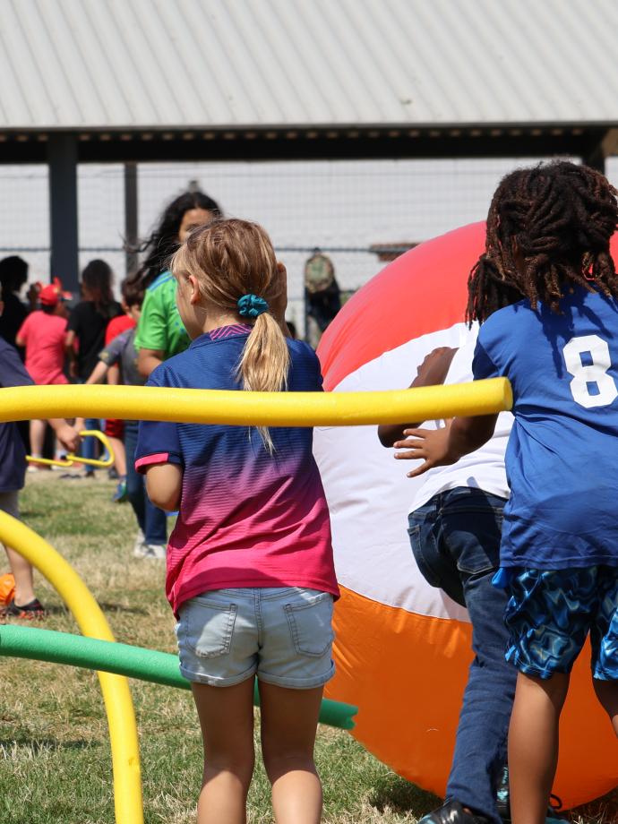 YMCA Summer camp campers engage in a fun "Camptivity"