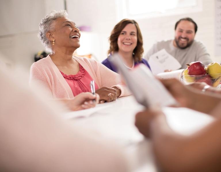 Adults discussing diabetes prevention