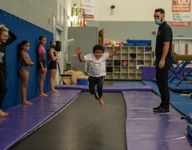 Gymnastics - smiling boy