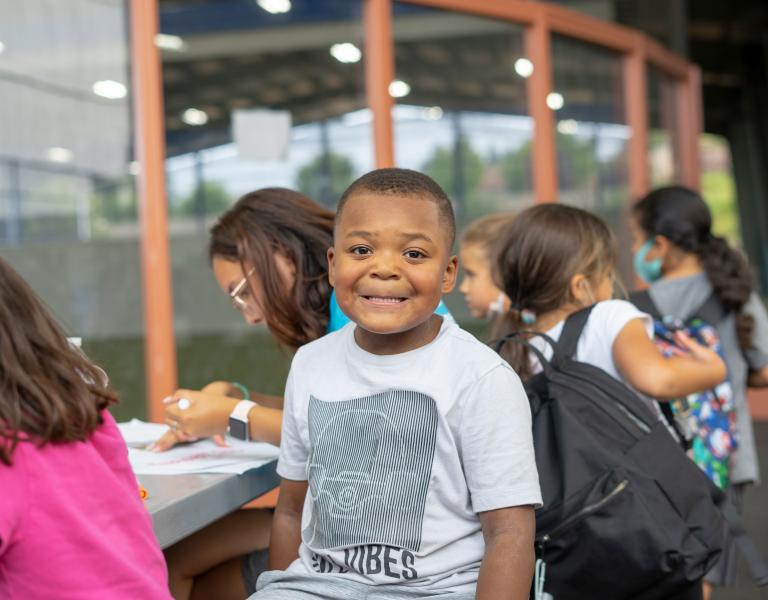Boy's Big Smile At YMCA Summer Day Camp