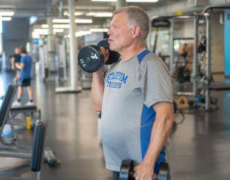 Dumbbell Curl At YMCA Training Center