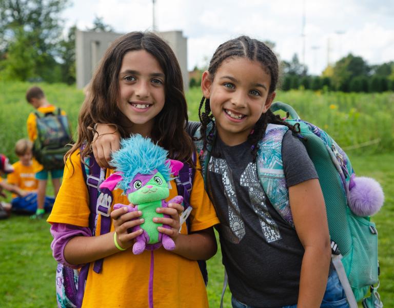 Girls Smiling At YMCA Summer Day Camp