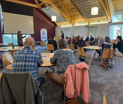 Room shot of an active Bridge of Hope session at the YMCA