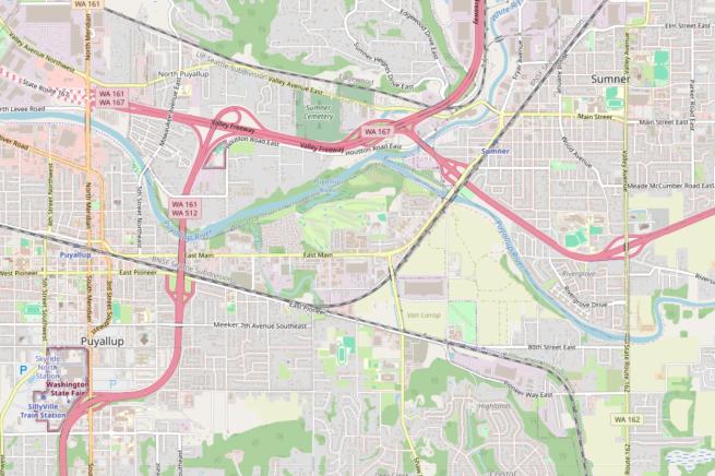 Map of Puyallup and Sumner Summer Day Camp