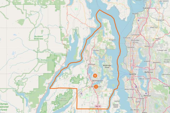 Map of Kitsap County