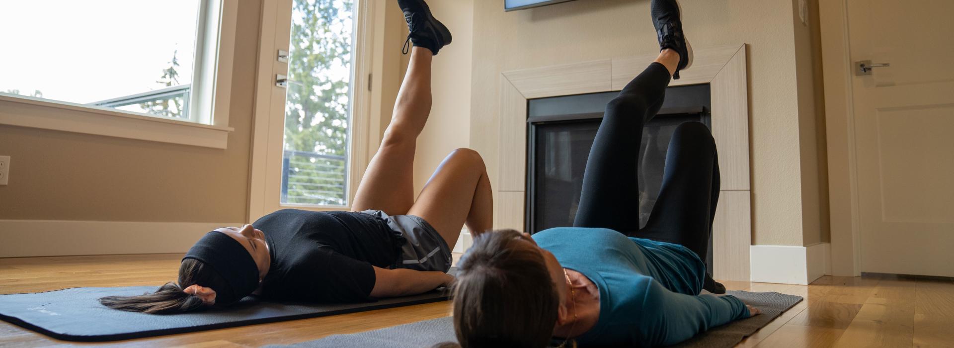 Exercising at home with the YMCA