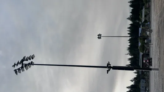 Installed light pole