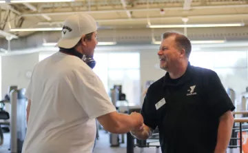 Smiling In Support At The YMCA